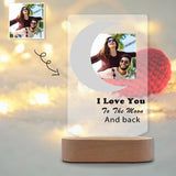 Custom Photo I Love You To The Moon And Back Acrylic Plaque