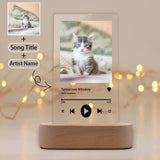 Custom Photo&Song Title&Artist Name Pet Lover Clear Acrylic Music Plaque