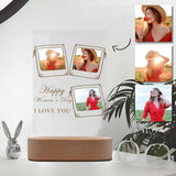 Custom Photo Three Pictures Clear Acrylic Plaque