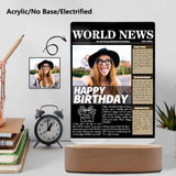 Custom Photo World News Acrylic Plaque