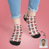 Personalised Socks with Boyfriend Face Custom Cute Crab Women's Ankle Socks