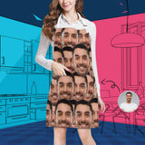 Custom Funny Face Photo All Over Print Adjustable Apron