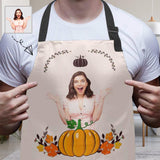 Custom Photo Happy Thanksgiving Day All Over Print Adjustable Apron