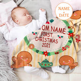 Personalized Baby Blanket with Name&Date Christmas, Super Soft Fleece Blanket Customized Shower Gifts for Newborn Swadding Blanket Infant Blanket Boy & Girl - 30