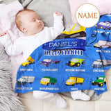 Personalized Baby Blanket with Name Excavator, Super Soft Fleece Blanket Customized Shower Gifts for Newborn Swadding Blanket Infant Blanket Boy - 30