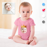 #For 3M-2T Custom Face My King Bubble Romper Newborn Baby Jumpsuit Personalized Girls Boys Baby Bodysuit
