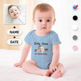 #For 3M-2T Custom Face&Name&Date Cherub Bubble Romper Baby Jumpsuit Personalized Baby Romper Newborn Baby Bodysuit