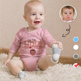 Custom Photo Newborn Infant Bodysuit One Piece Jumpsuit Personalized Long Sleeve Rompers Baby Clothes