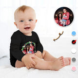 Custom Photo Warm Family Infant Bodysuit One Piece Jumpsuit Personalized Long Sleeve Rompers Baby Clothes