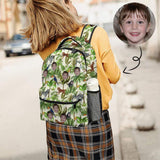Custom Face Green Plants Children's Backpack