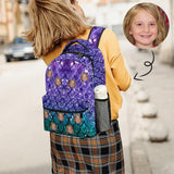 Custom Face Purple Mermaid Children's Backpack