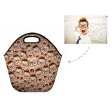 Custom Boy Face Neoprene Lunch Bag