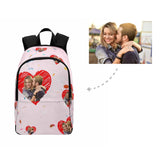 Custom Couple Love Heart Backpack