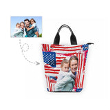 Custom Daughter&Mom USA Flag Nylon Lunch Bag