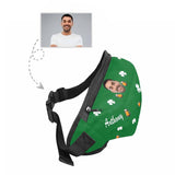 Custom Face Clover Green Waist Bag