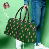 Custom Face Deep Green Travel Bag