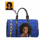 Custom Face Fashion Blue Travel Bag