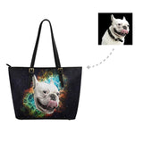 Custom Nebula Dog Women's Tote Bag