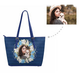Custom Photo Floral Women's Tote Bag