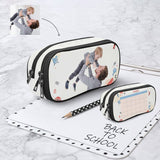 Custom Photo Happy Time Back To School Pencil Pouch