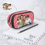 Custom Photo Pink I Love You Pencil Pouch