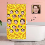 Custom Boyfriend Face Sunflower Bath Towel 30