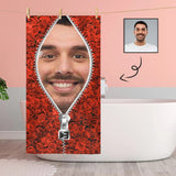 Custom Face Zipper Rose Bath Towel 30