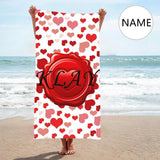 Custom Name Love Rose Bath Towel 30
