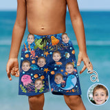 Custom Face Marine Life Teen Beach Shorts