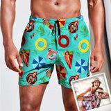 Custom Face Men's Quick-drying Beach Shorts Swimwear Bathing Shorts