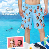 Custom Face Best Friend Personalized Photo Men's Elastic Beach Shorts