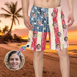 Custom Face Flag Men's Beach Shorts