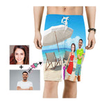 Custom Face Go To Beach Men's All Over Print Beach Shorts