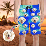 Custom Face Gradient Men's All Over Print Casual Shorts