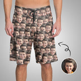 Custom Face Men's All Over Print Beach Shorts