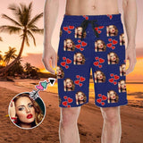 Custom Face Men's All Over Print Casual Shorts