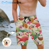 Custom Face Puppy Dog Personalized Photo Men's All Over Print Casual Shorts