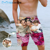 Custom Photo Lovely Family Men's All Over Print Casual Shorts