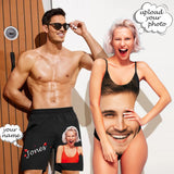 #Tiktok Recommended#Couple Swimwear Beachs Shorts Bathingsuit Custom Face&Text Beach Shorts And Lover's Face Swimsuit