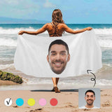 Custom Big Face Photo Beach Towel Quick-Dry, Sand-Free, Super Absorbent, Non-Fading, Beach&Bath Towel Beach Blanket Personalized Beach Towel Funny Selfie Gift