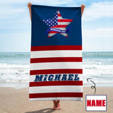 Custom Name USA Flag Beach Towel Quick-Dry, Sand-Free, Super Absorbent, Non-Fading, Beach&Bath Towel Beach Blanket Personalized Beach Towel Funny Gift