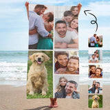 Custom Photo Special Commemorative Gift Beach Towel Quick-Dry, Sand-Free, Super Absorbent, Non-Fading, Beach&Bath Towel Beach Blanket Personalized Beach Towel Funny Selfie Gift