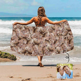 Custom Face Couple Seamless Beach Towel Quick-Dry, Sand-Free, Super Absorbent, Non-Fading, Beach&Bath Towel Beach Blanket Personalized Beach Towel Funny Selfie Gift