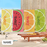 Custom Name Fruit Beach Towel Quick-Dry, Sand-Free, Super Absorbent, Non-Fading, Beach&Bath Towel Beach Blanket Personalized Beach Towel Funny Selfie Gift