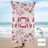 Custom Name Rose Beach Towel Quick-Dry, Sand-Free, Super Absorbent, Non-Fading, Beach&Bath Towel Beach Blanket Personalized Mother's Day Beach Towel