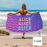 Custom Name Surge Beach Towel Quick-Dry, Sand-Free, Super Absorbent, Non-Fading, Beach&Bath Towel Beach Blanket Personalized Beach Towel Funny Selfie Gift