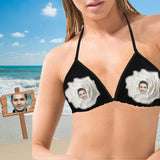 Custom Face Cream Personalized Bikini Swimsuit Top
