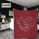 Custom Name Blankets Personalized Close To Heart Ultra-Soft Micro Fleece Blanket Unique Gift Idea