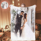 Custom Photo Castle Kiss Ultra-Soft Micro Fleece Blanket Wedding Gift
