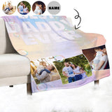 Custom Photo&Name Dad's Love Ultra-Soft Micro Fleece Blanket